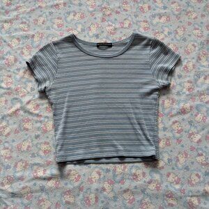 brandy melville blue striped tee